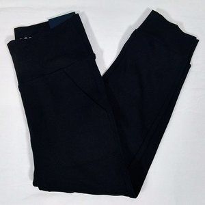 Girls' Knit Jogger Pants-Active-Leggings-Pure Black-Various Sizes-New with Tags